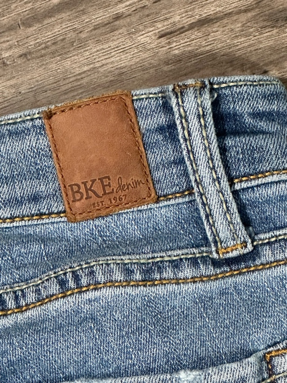 BKE Light Wash STELLA SKINNY Distressed Super Stretchy Ultra Low Rise Jeans 24 - Picture 13 of 14